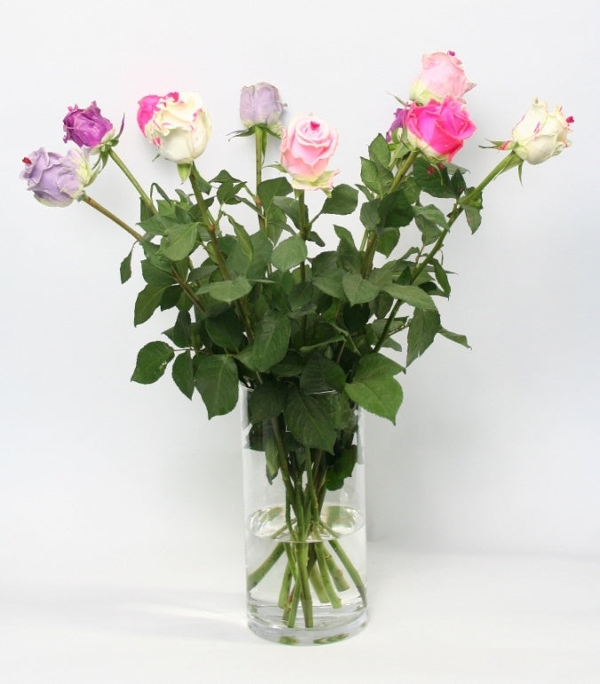 Bouquet von 10 großen Wachsrosen Choco Sweetheart Mix