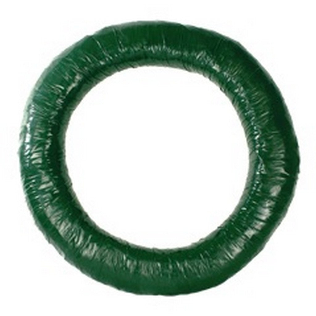 Couronne de paille 70 cm avec un pneu vert