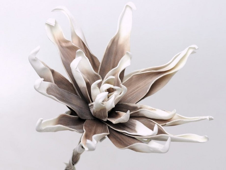 Fleur de mousse blanc mocca Ø 35 cm