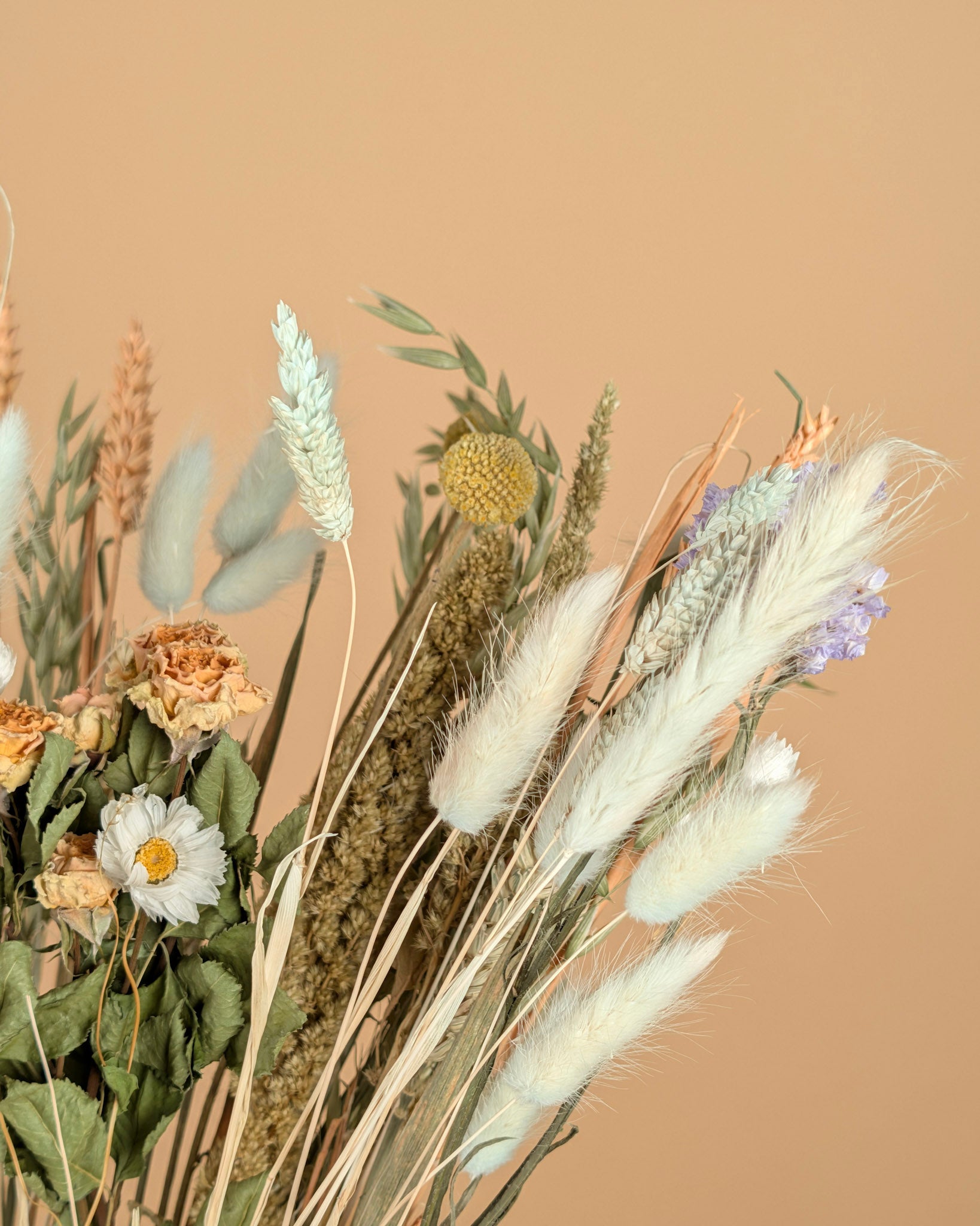 Pastel Delight – Droogbloemen Veldboeket (60 cm)