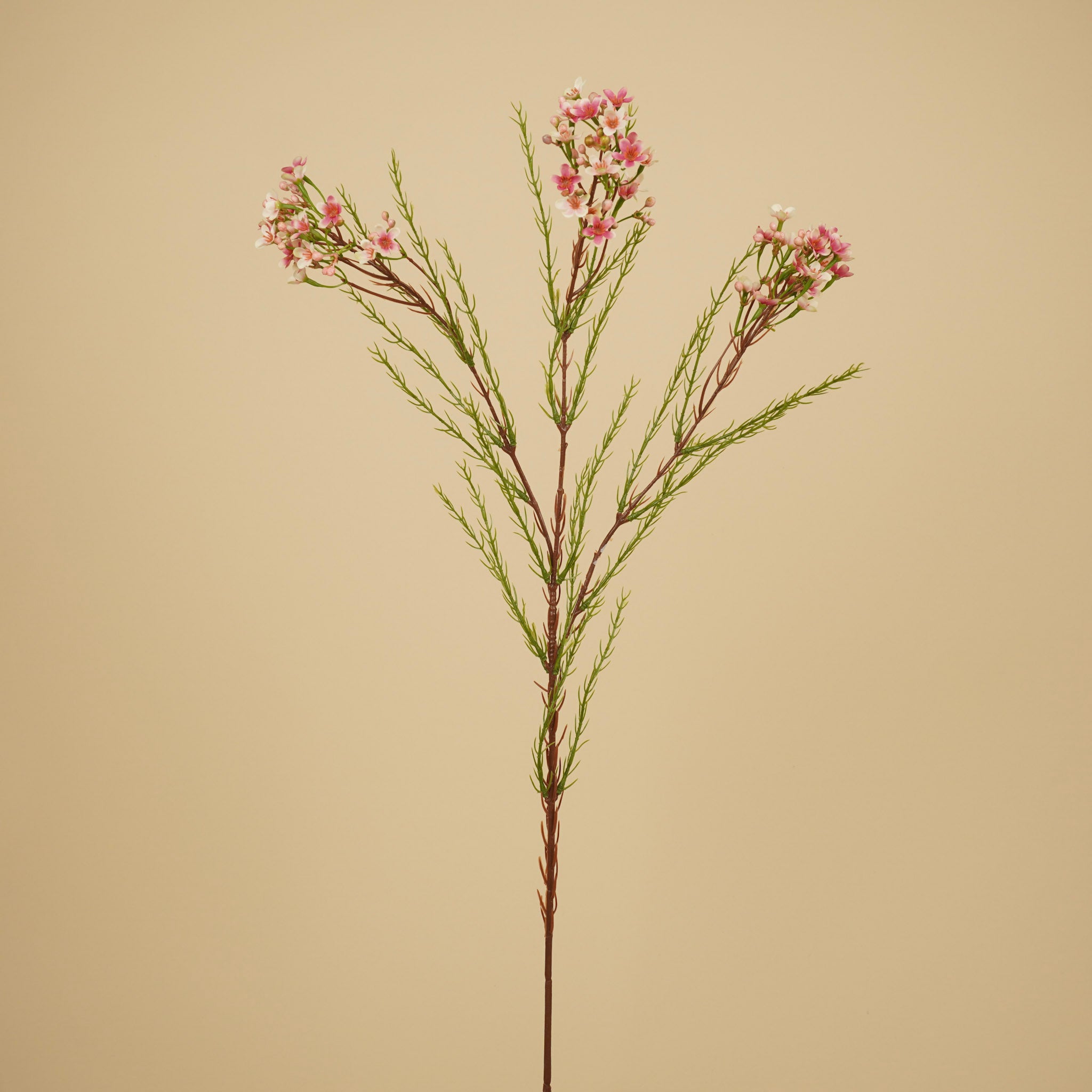 Fleur de cire en soie – Rose tendre (78 cm)