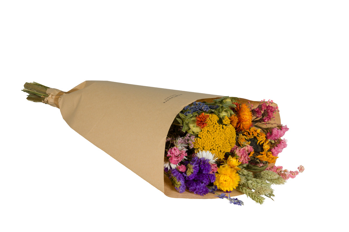 Bouquet sec grand multicolore