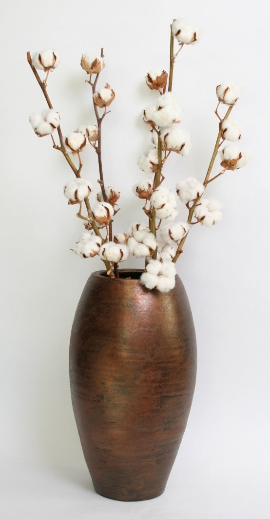 5 cotton branches with 8 balls per branch in a vase palma