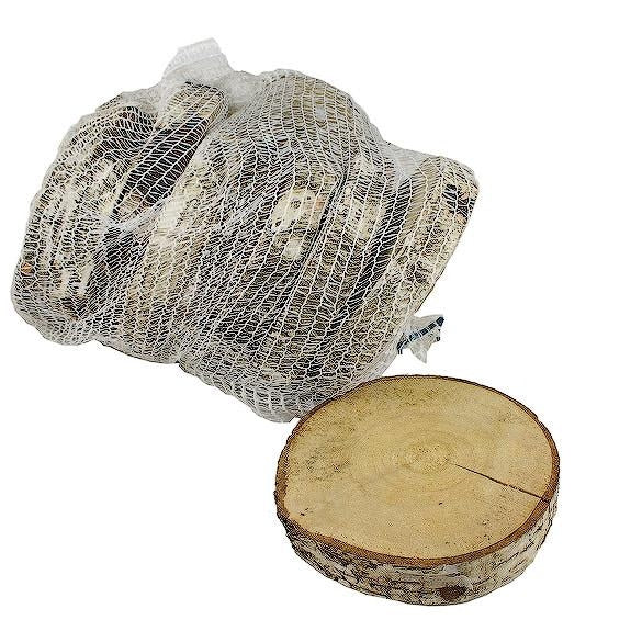 Birch disc around natural 20 cm per bag