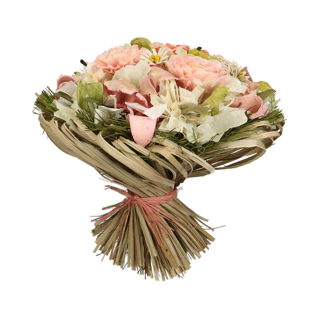 Droogbloemen boeket Lena peach zalm roze middel