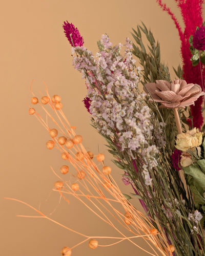 Coup de foudre estival – Bouquet de fleurs séchées d'été 60 cm