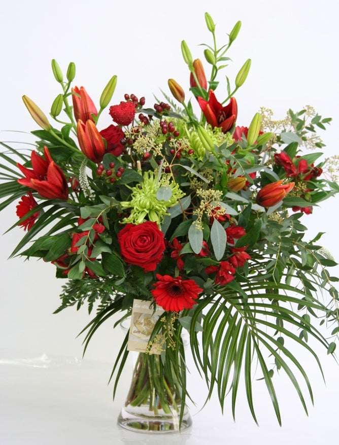 Bouquet Flowers Red Green Gloria Verloven and Getting married