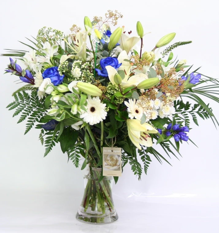 Bouquet Flowers Blue Sensation Congratulations