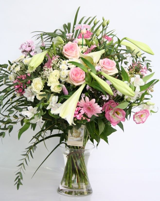 Bouquet Flowers Pink White Tenderness Congratulations