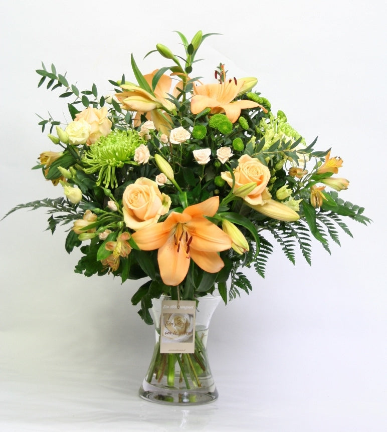 Bouquet Bloemen Peach Spacht