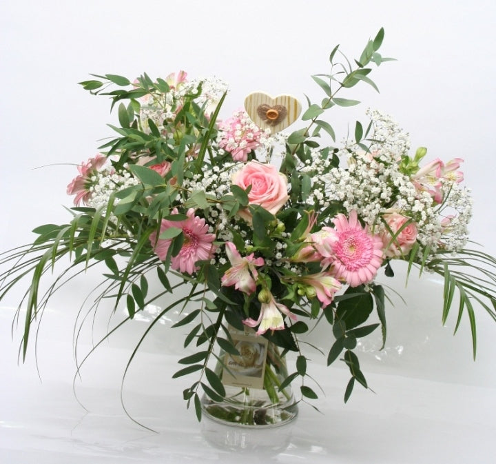 Bouquet Bloemen Lief Pink Entering and getting married