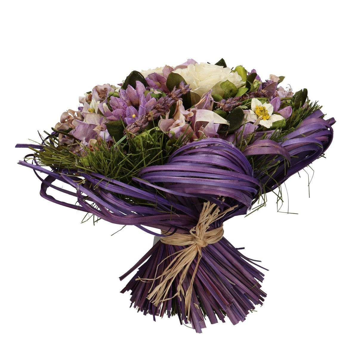 Gedroogde bloemen boeket Lena paars L