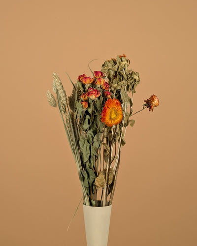 Bouquet sec du marché bricolage orange