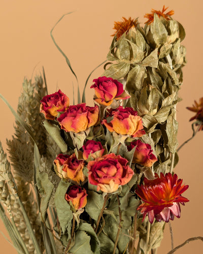 Bouquet sec du marché bricolage orange