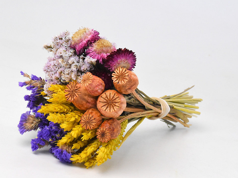 Dry flowers bouquet colorful 25cm