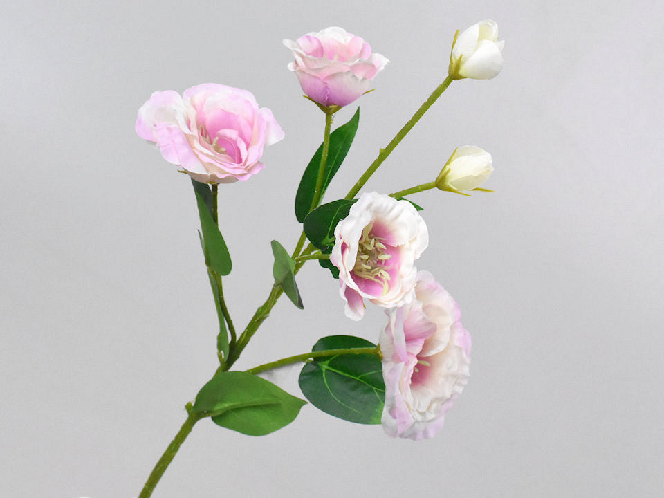 Art lisianthus rose clair 78cm