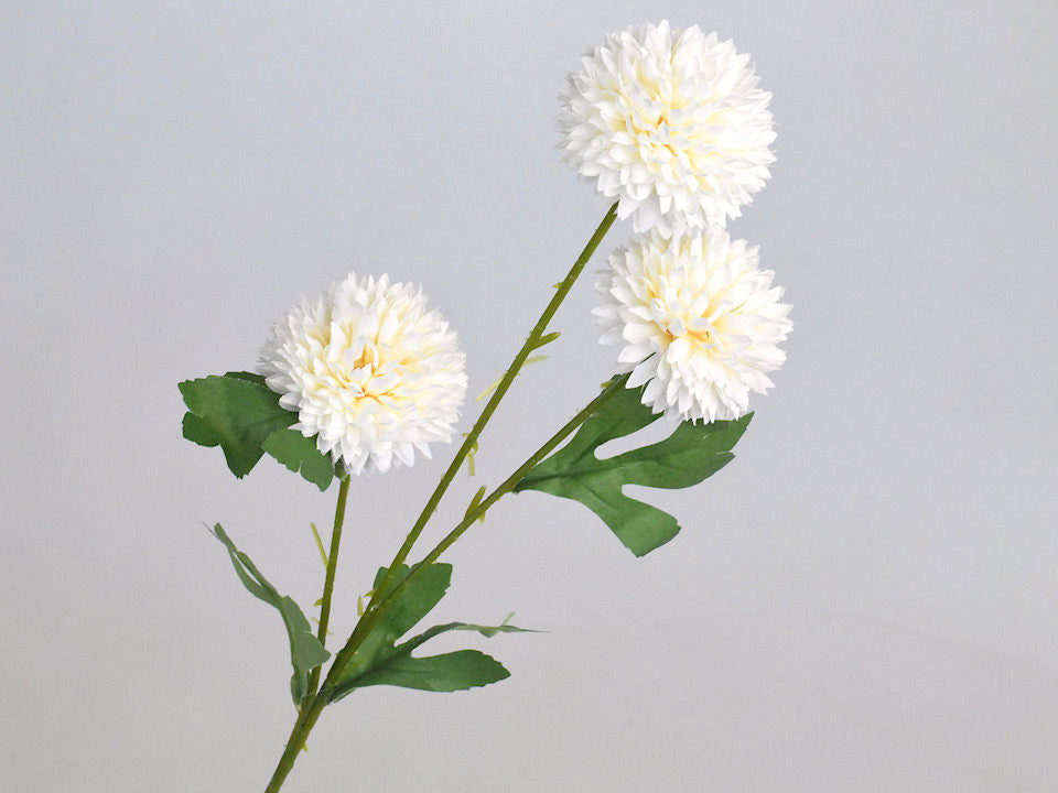 Art chrysanthemum branche blanche 66 cm