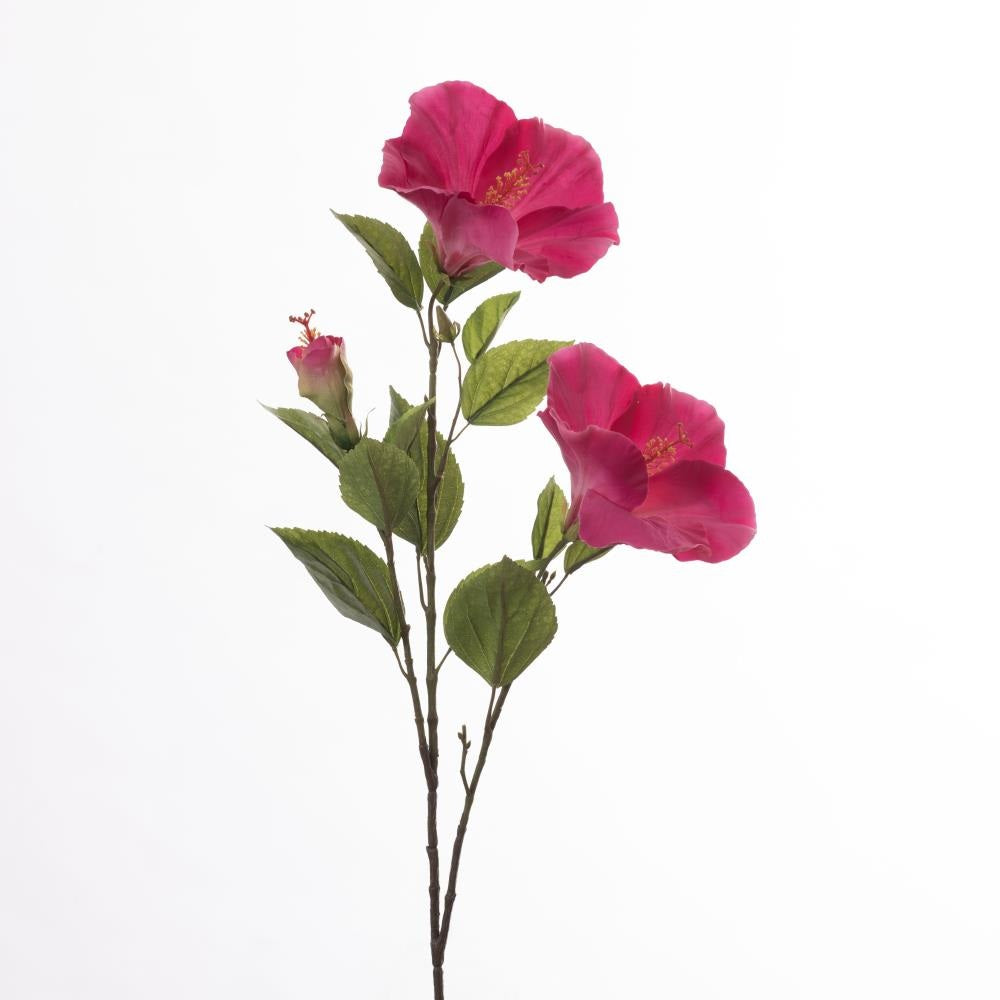 Zijde Hibiscus Tak – Fuchsia Roze (102 cm)