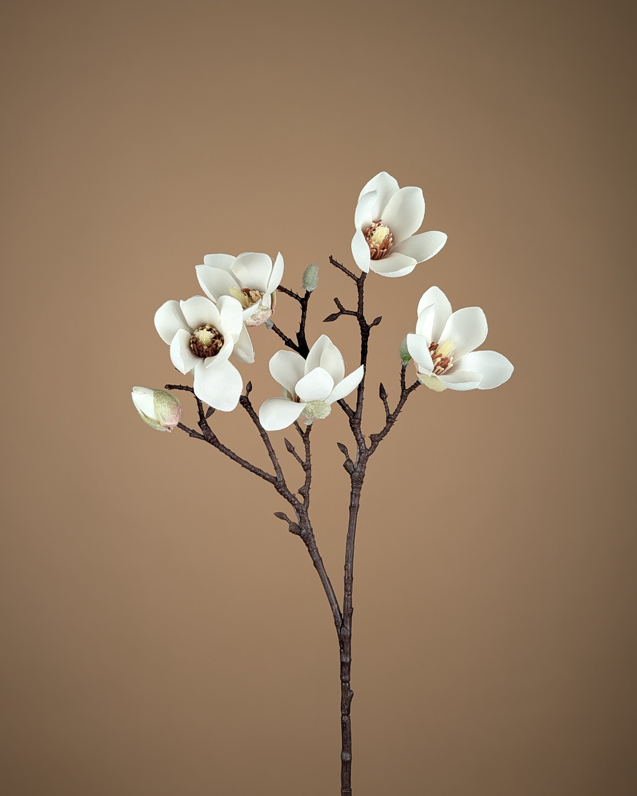 Mini branche de magnolia en soie – Crème (65 cm)