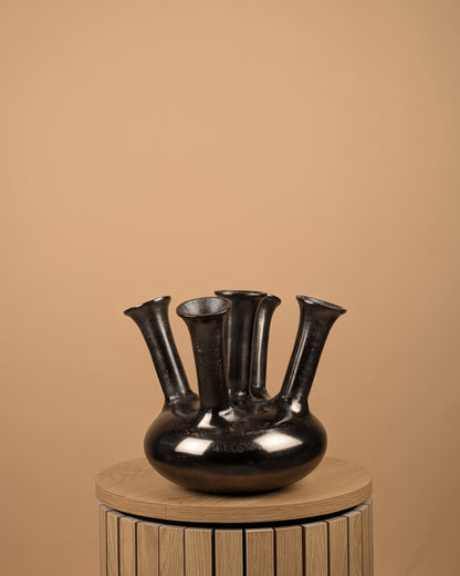 Meermondige Vaas – Antique Nickel