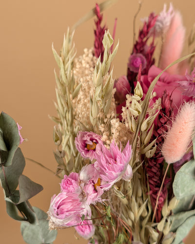 Romantisch Boeket - Roze Roos (Zijdebloem)