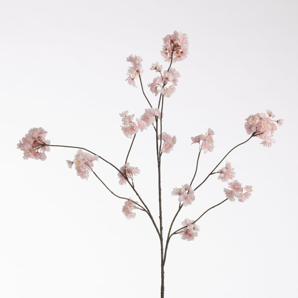 Branche de fleur de pêcher en soie – Rose clair (128 cm)