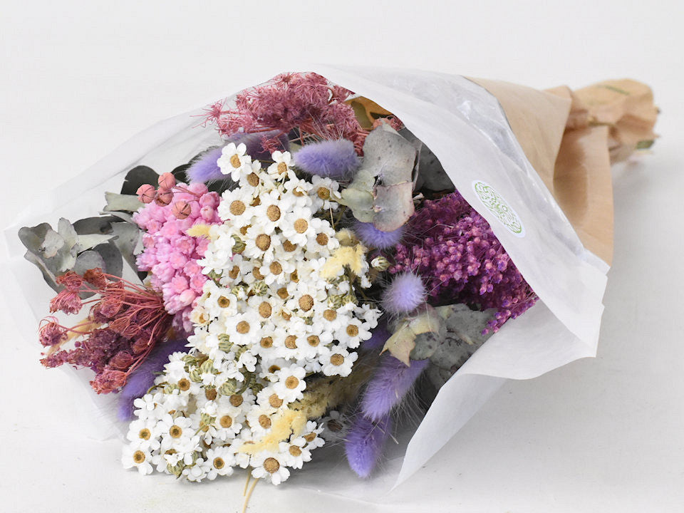 Dry flowers bouquet violet 50cm