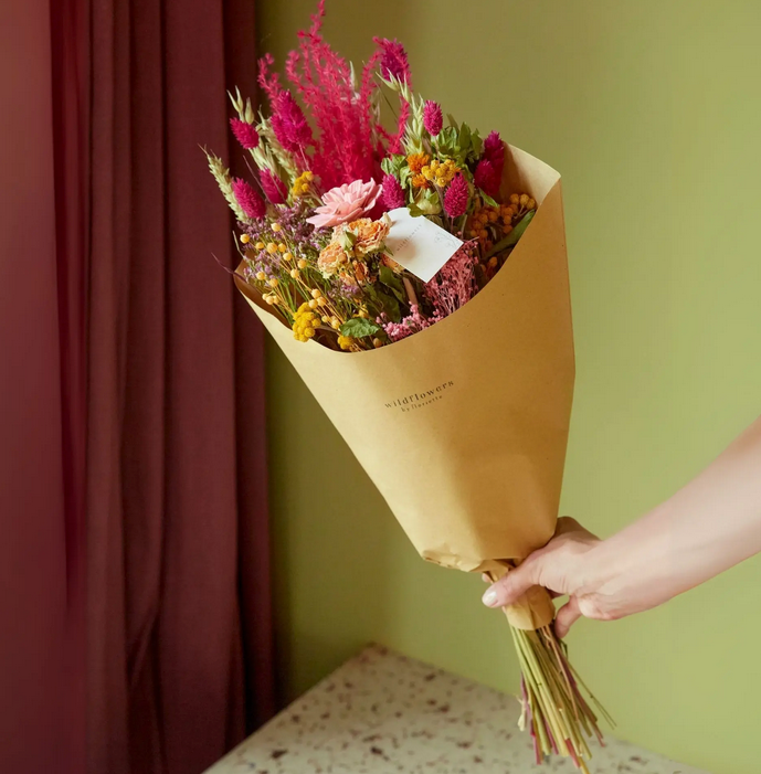 Coup de cœur estival – Bouquet de fleurs séchées des champs d'été 50 cm