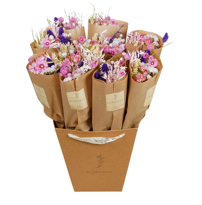 Purple Glow – Marktstijl Droogbloemenboeket (50 cm)