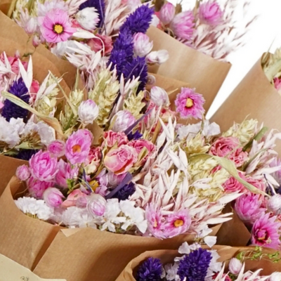 Purple Glow – Marktstijl Droogbloemenboeket (50 cm)