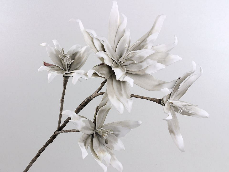 Foam blossom branch gray 85cm