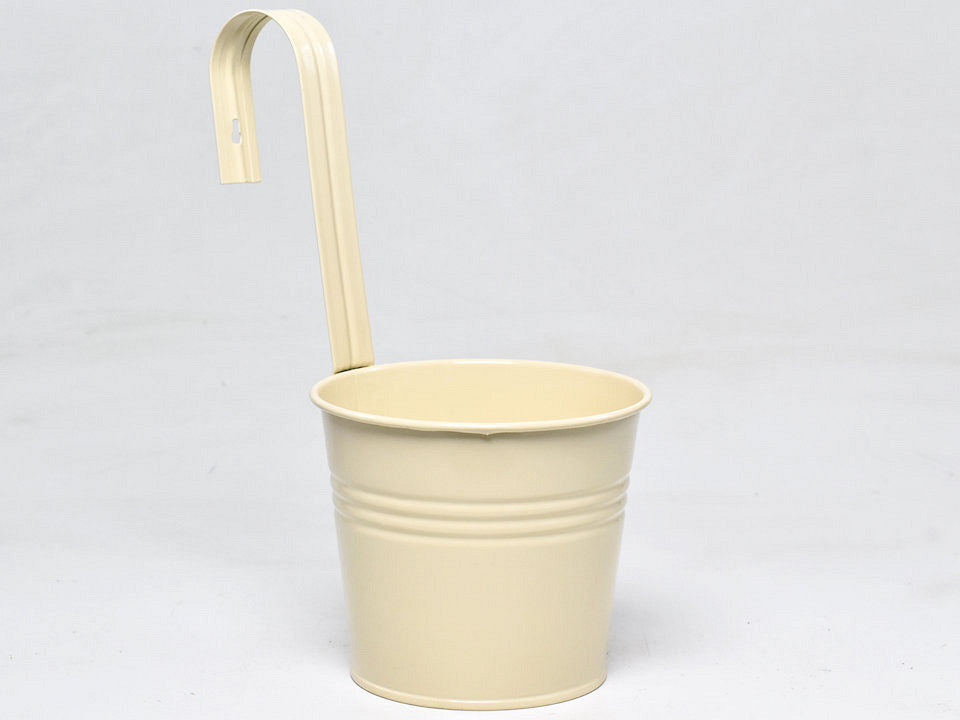 H14/H32CM Creme Hanging Pot Zink