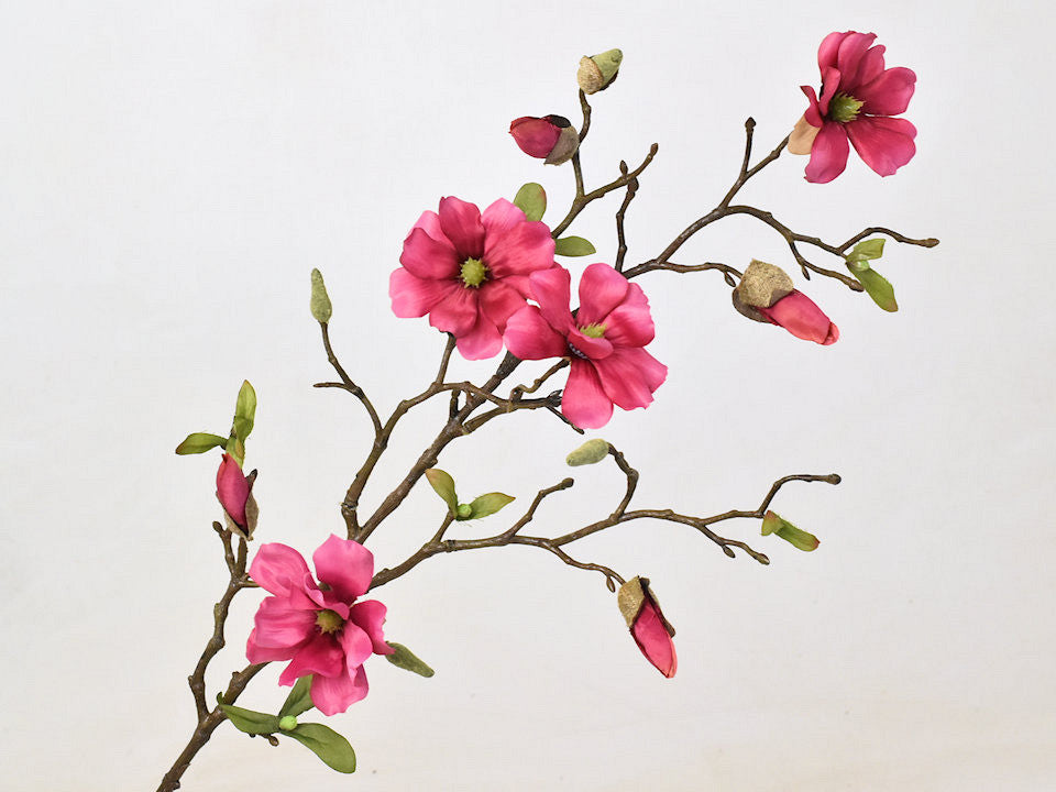 Branche magnoliat 78 cm rose foncé