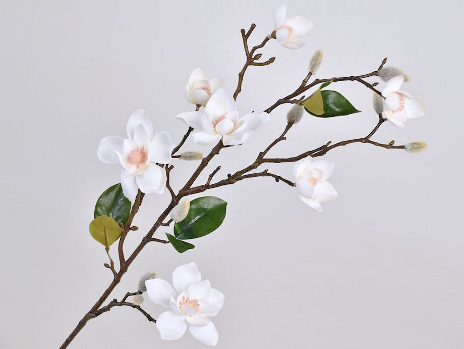 Magnoliat Ast 90 cm Weiß