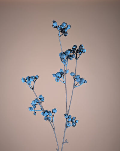 Branche de baies en soie – Bleue (76 cm)