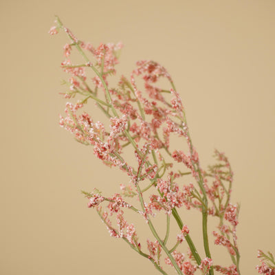 Branche de limonium en soie – Rose tendre (82 cm)